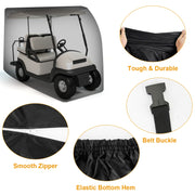 Universal 4 Passengers Golf Cart Cover 210D Water-Resistant UV-Resistant Outdoor Cover