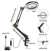 2-n-1 LED Magnifier Desk Lamp