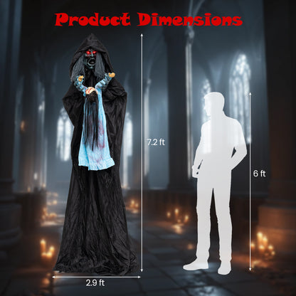 Animated Halloween Soul Sucker Decoration 7.2 ft Tall