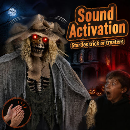 7.3 FT Halloween Animated Scarecrow Decoration