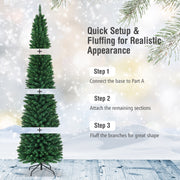 PVC Artificial Slim Pencil Christmas Tree