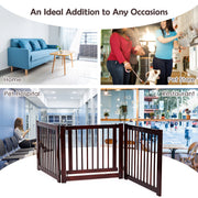 24 Inch Configurable Folding 3 Panel Wood Dog Fence
