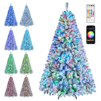 6 FT Smart Pencil Christmas Tree with RGB Lights & Music Sync