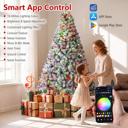 6 FT Smart Pencil Christmas Tree with RGB Lights & Music Sync