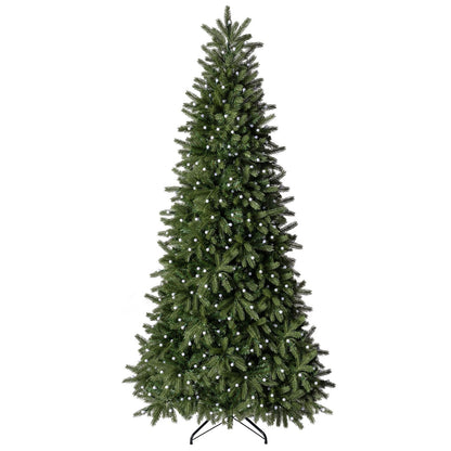7.5/7/6 ft Christmas Tree 11 Lighting Modes Hinged Pre-Lit Artificial Fir Xmas Tree