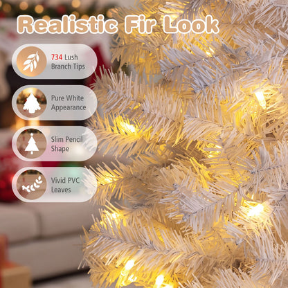 7.5 FT Smart Pencil Christmas Tree with Remote and APP