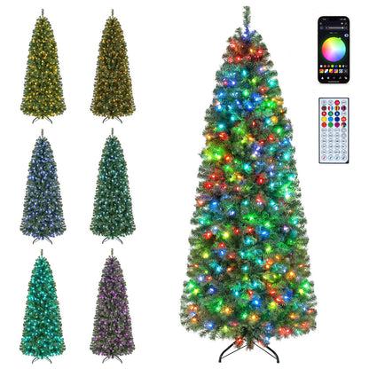 6.3 FT Smart Pencil Christmas Tree with Pre