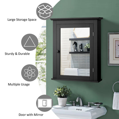 Bathroom Wall Mounted Storage Mirror Medicine Cabinet