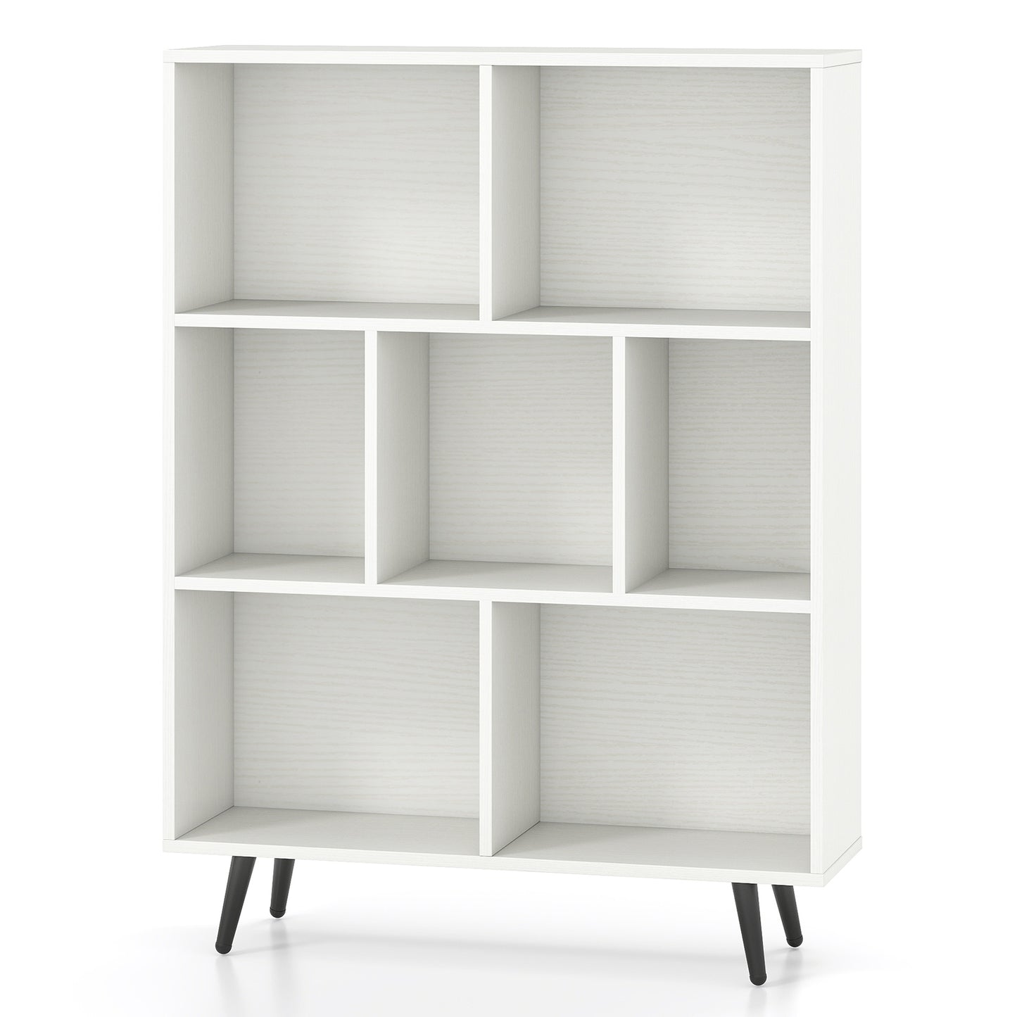 7/8/10-Cube Bookcase with 5 Tapered Metal Legs