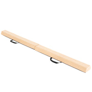 7 FT Folding Balance Beam with Removable Suede Cover and Non-slip Bottom-Purple - Khaki