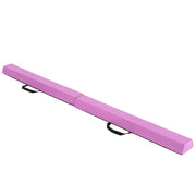 7 FT Folding Balance Beam with Removable Suede Cover and Non-slip Bottom-Purple - Purple