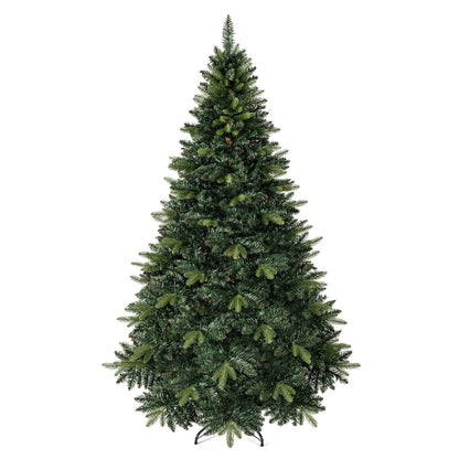 8 FT Artificial Christmas Tree with 1450 Full Branch Tips and Folding Metal Stand