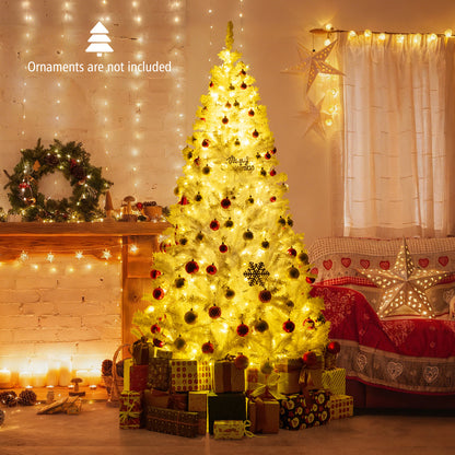 6 Ft Pre-Lit Artificial Christmas Tree with 11 Light Modes