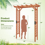 7 Feet Garden Wooden High Arbor Arch Plant Pergola