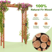 7 Feet Garden Wooden High Arbor Arch Plant Pergola