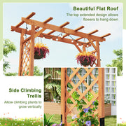 7 Feet Garden Wooden High Arbor Arch Plant Pergola