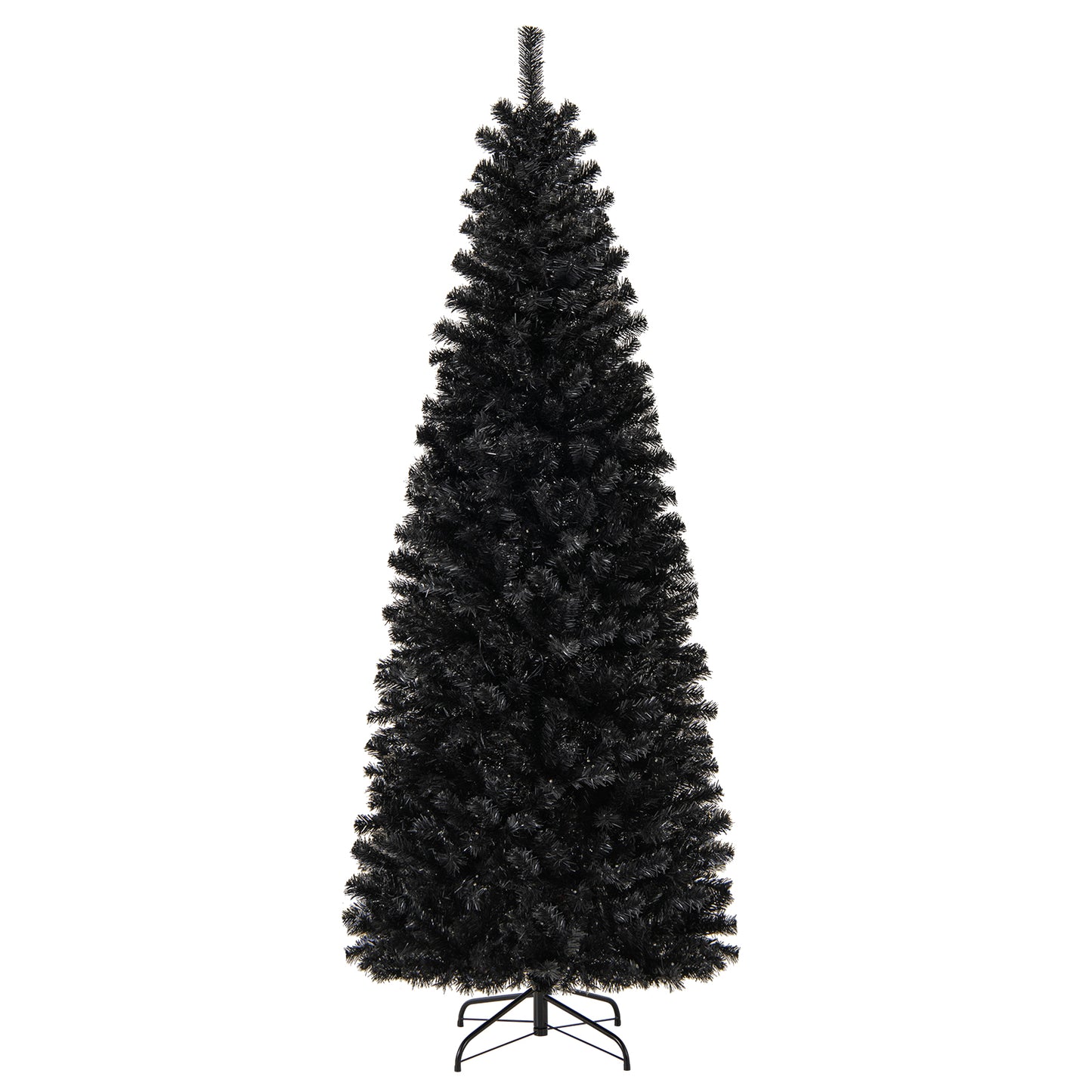 Pre-lit Christmas Halloween Tree with PVC Branch Tips and Warm White Lights