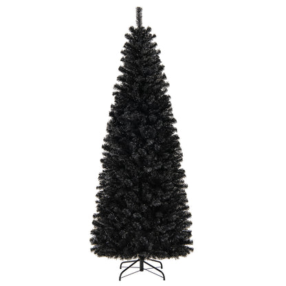 Pre-lit Christmas Halloween Tree with PVC Branch Tips and Warm White Lights