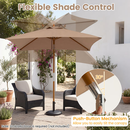 Rectangular Patio Umbrella 7ft with Adjustable Tilt