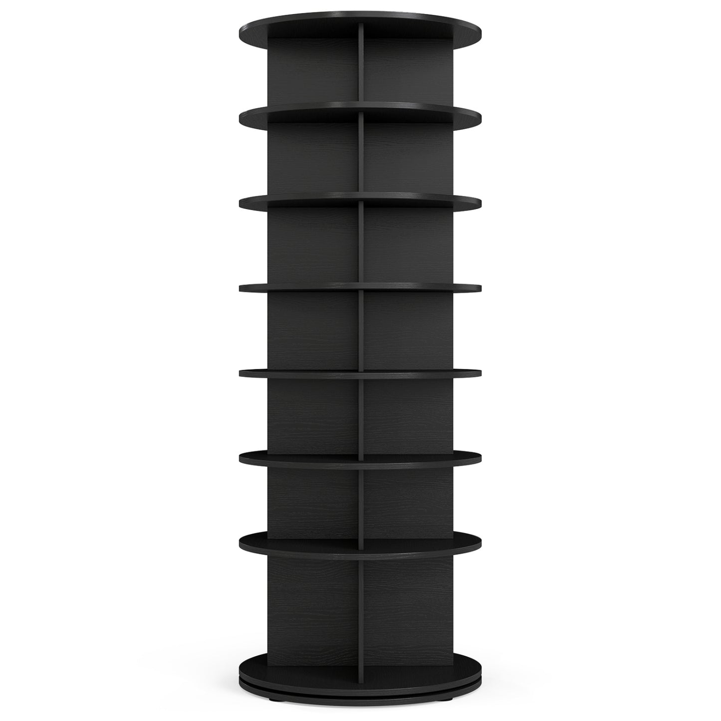 7-Tier Rotating Shoe Rack Tower with 360° Spin - White