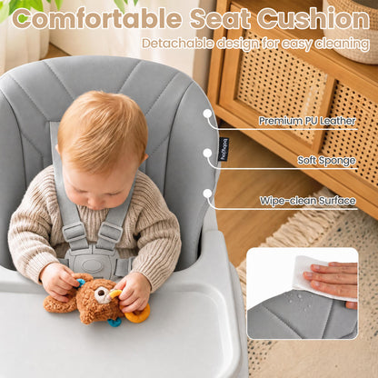 7-in-1 Convertible High Chair with Adjustable Tray