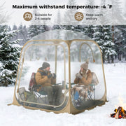7 x 7 FT Pop Up Sports Tent Clear Bubble Tent All-Weather Waterproof Pod with Sealed Floor