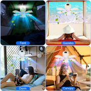 Rechargeable Tent Fan with Light