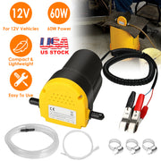 12V Oil Change Pump 60W Oil Diesel Fluid Extractor Electric Suction Transfer Extractor Oil Quick Changer for Boat, Tubes, Truck, RV, ATV