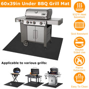 60x39in Under Grill Mat Folding Oil Absorbent Reusable Water Resistant Mat