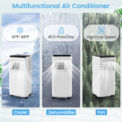 10000 BTU Portable Air Conditioner with Remote Control Cools up to 350 Sq.Ft