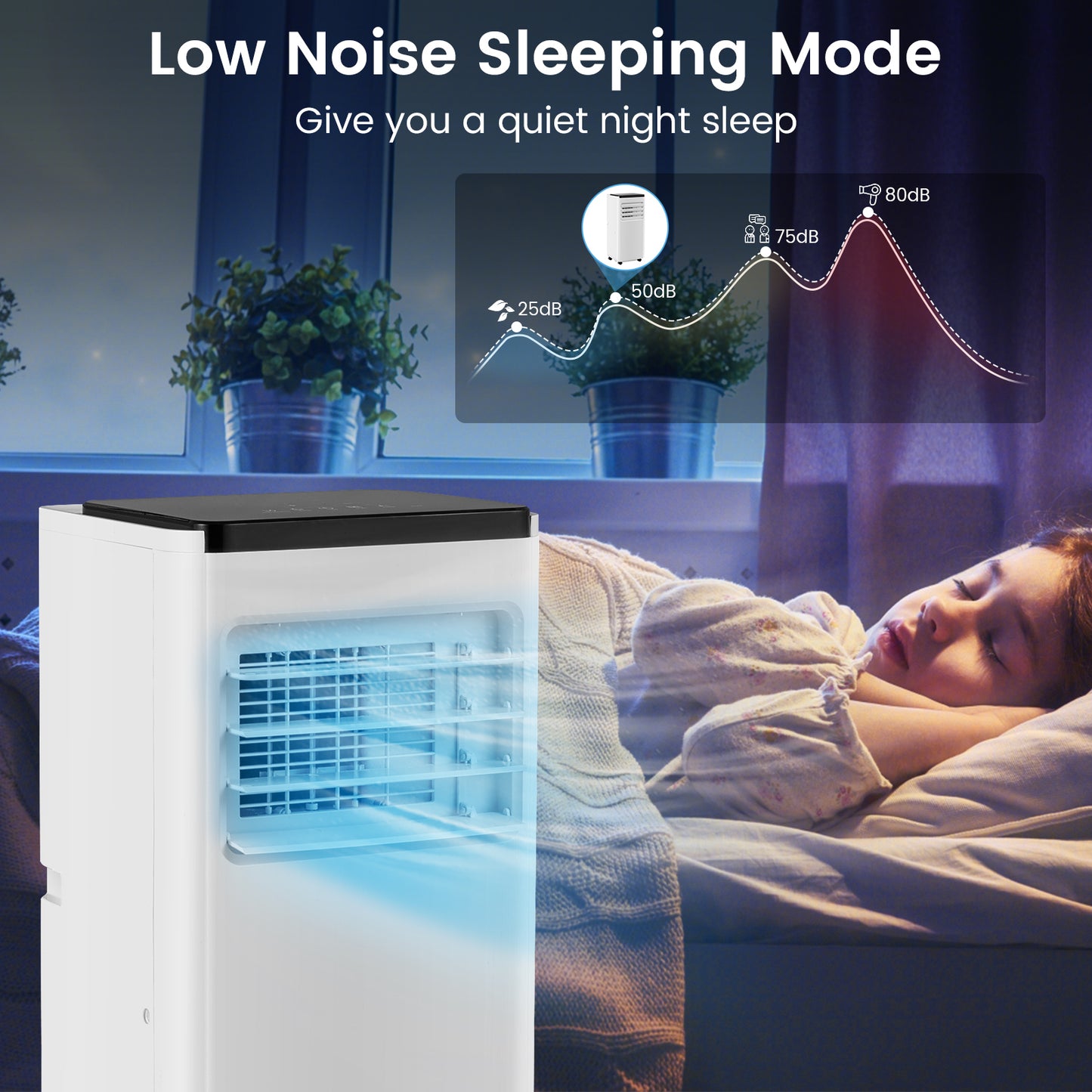 Portable Air Conditioner 8000 BTU with Remote Control