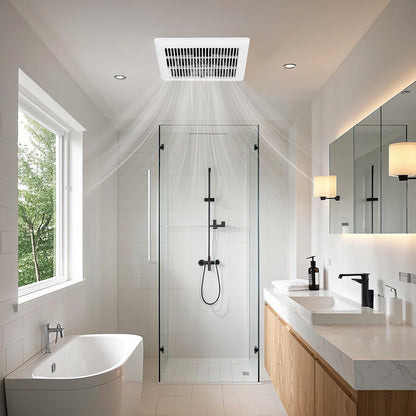 80 CFM Bathroom Exhaust Fan with Metal Housing and 4 Inches Duct
