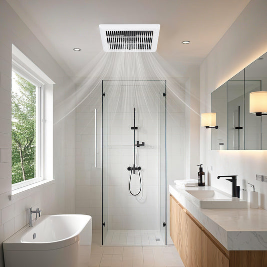80 CFM Bathroom Exhaust Fan with Metal Housing and 4 Inches Duct