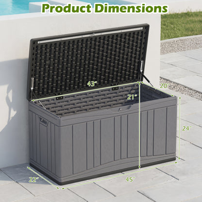 80 Gallon Outdoor Deck Box with Lockable Lid
