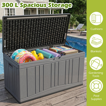 80 Gallon Outdoor Deck Box with Lockable Lid