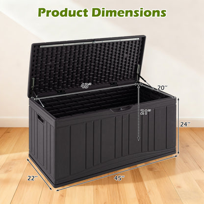 80 Gallon Outdoor Deck Box with Lockable Lid