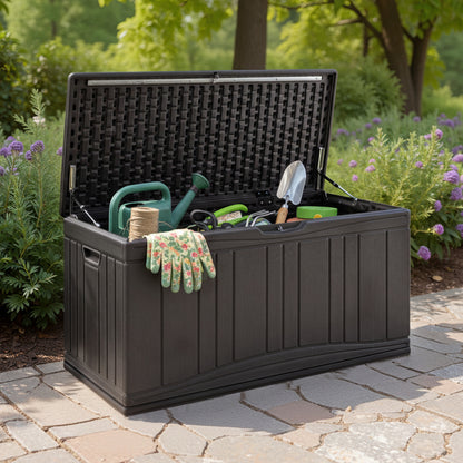 80 Gallon Outdoor Deck Box with Lockable Lid