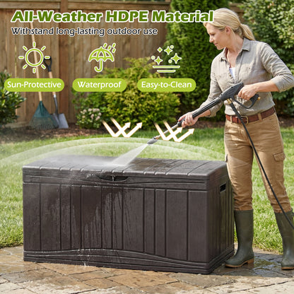 80 Gallon Outdoor Deck Box with Lockable Lid