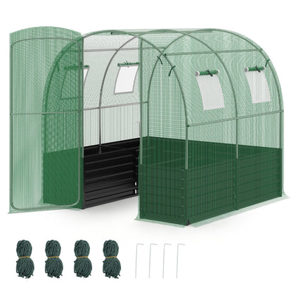 Walk-In Greenhouse with Planter Bed 80" x 79" x 79"