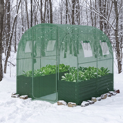 Walk-In Greenhouse with Planter Bed 80" x 79" x 79"