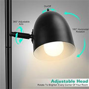 Black Tree Standing Floor Lamp Metal 3 Color Temperature Reading LED Bulb Light