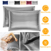 2 Pack Soft Silky Satin Pillow Case