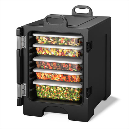 81 Quart Capacity End-loading Insulated Food Pan Carrier-Black