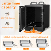 81 Quart Capacity End-loading Insulated Food Pan Carrier-Black