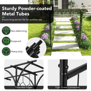 81 Inch Garden Arbor Metal Archway for Climbing Plants-Black