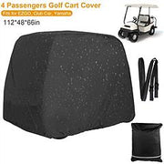 Universal 4 Passengers Golf Cart Cover 210D Water-Resistant UV-Resistant Outdoor Cover