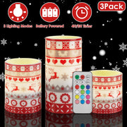 3Pack Christmas Flameless LED Candles