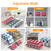 4-Pack Adjustable Soda Can Organizers for Fridge
