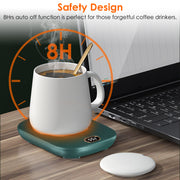 Electric Coffee Mug Warmer for Desk Auto Shut off USB Tea Milk Beverage Cup Heater