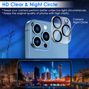 2Pcs HD Clear Screen Protectors 2Pcs Camera Len Protectors